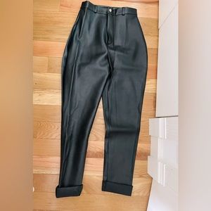 Black Leather faux pants
